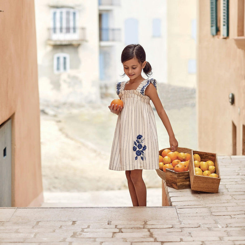 Pinafore Embroidered Dress