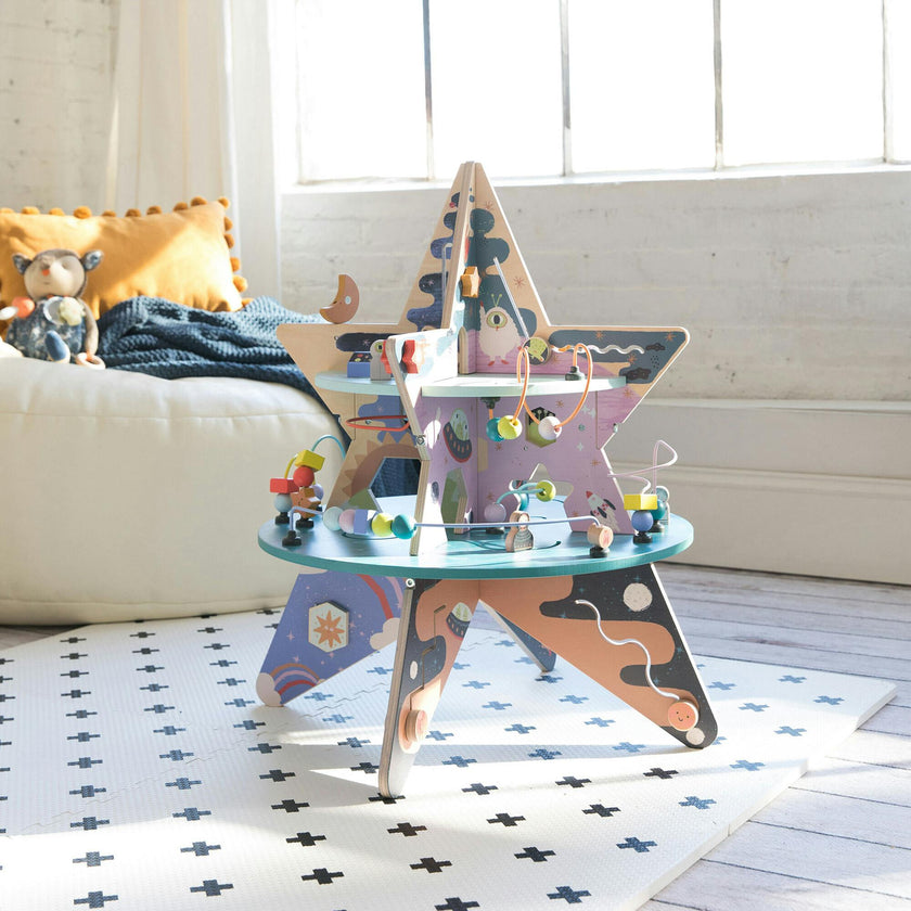 Celestial Star Explorer Wooden Toddler Activity Center