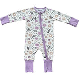 Long Sleeve Zip Romper Hair Bow