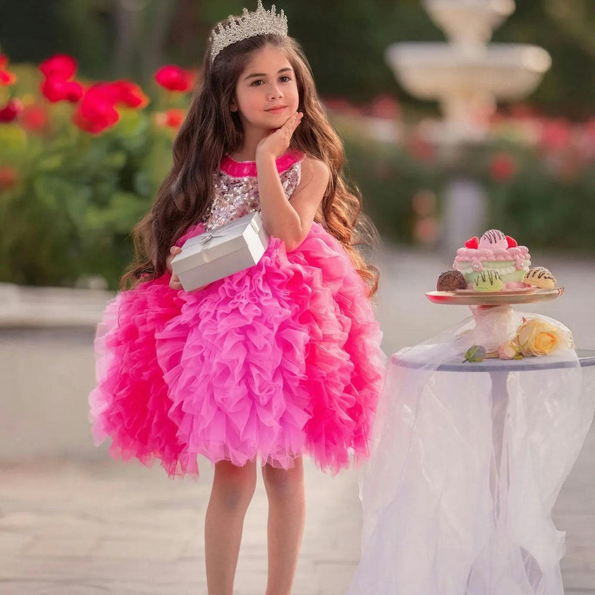 Princess Rosabelle Ruffle Dress - Girls Party Dress
