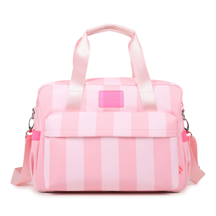 Pink Striped Diaper Bag