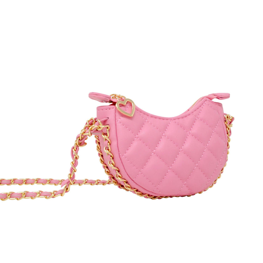 Tiny Quilted Chain Wrapped Hobo Bag