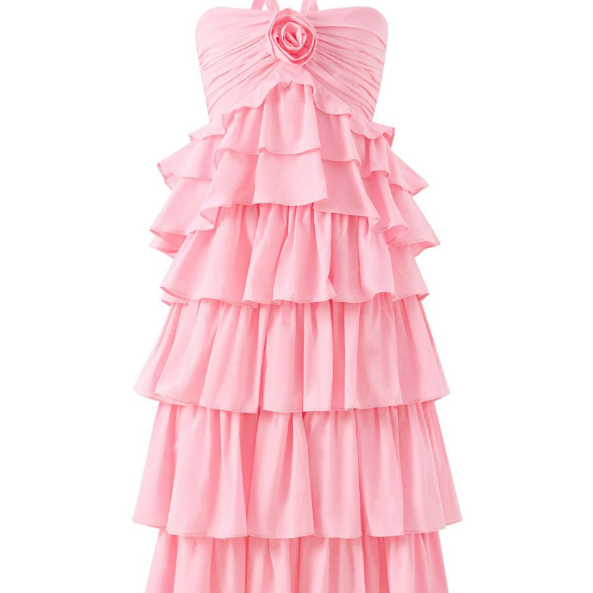 Ellie Cotton Frill Maxi Dress