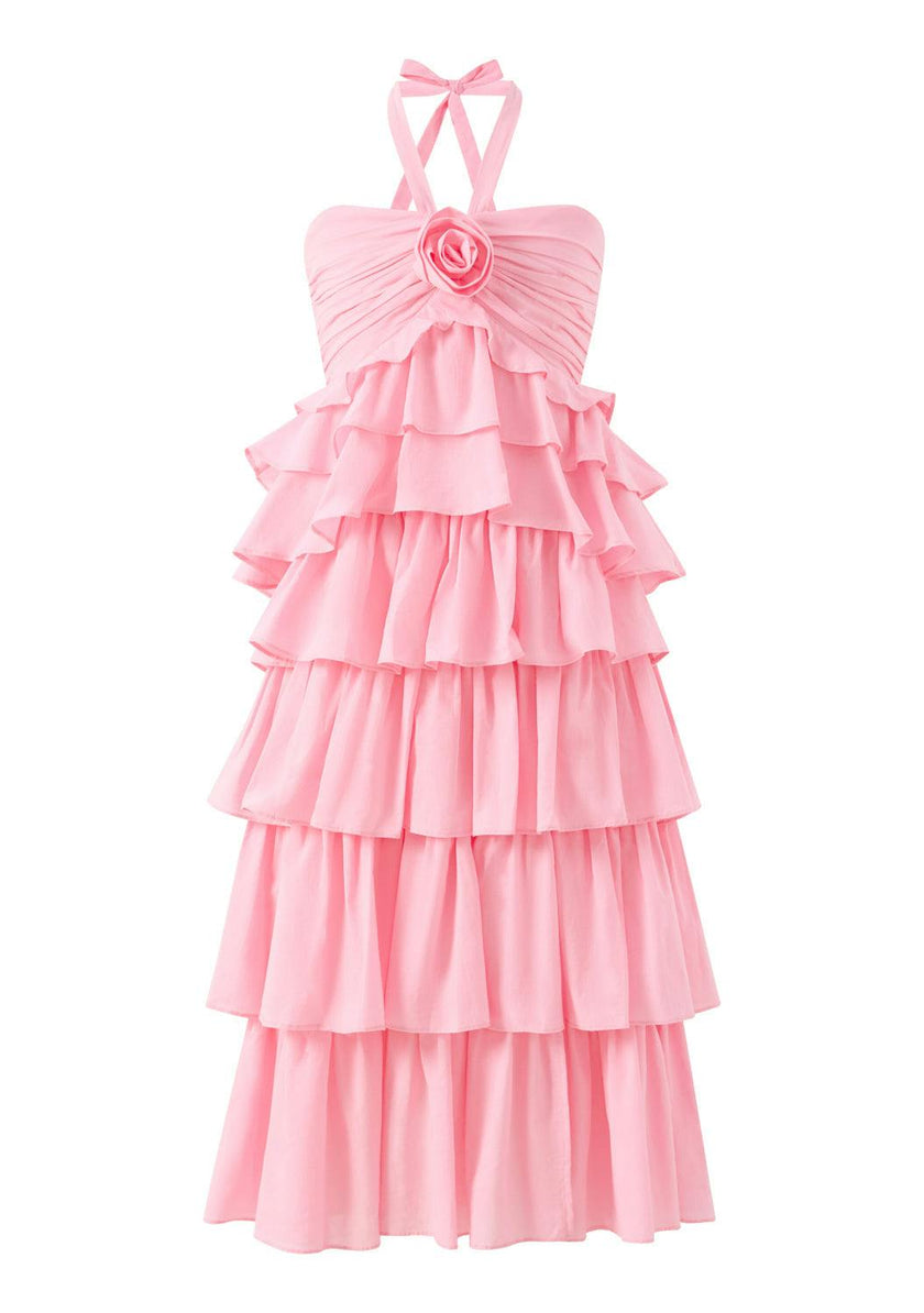 Ellie Cotton Frill Maxi Dress