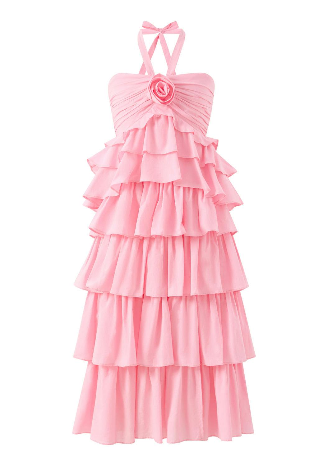 Ellie Cotton Frill Maxi Dress