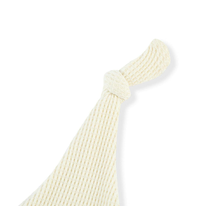 Vanilla Waffle Knotted Beanie Hat