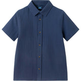 Tween Boys Basket Weave Buttondown Shirt | Navy