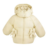 Yellow Bow Puffer Jacket