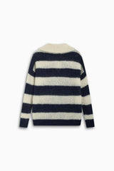 Ellie Woman Polo Black Iris Stripe