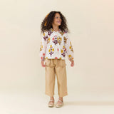 Girls Bailey Ruffle Pant - Khaki