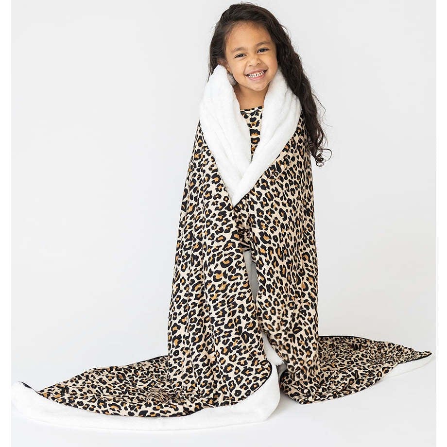 Lana Leopard Tan Luxe Plush Patoo® Blanket