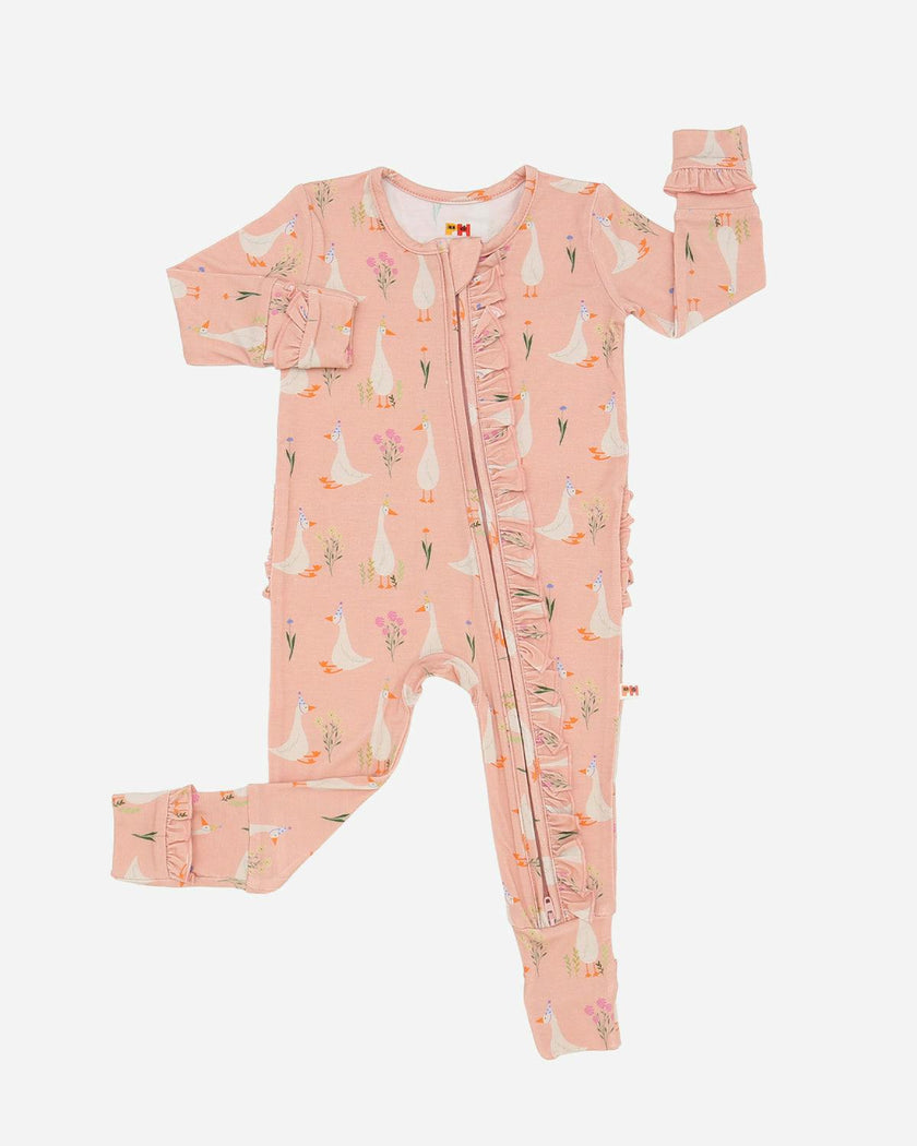 Bamboo LS Zipper Romper