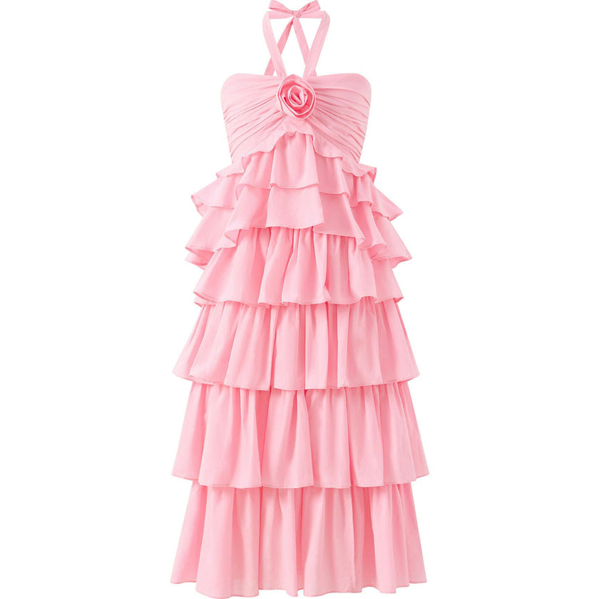 Ellie Cotton Frill Maxi Dress