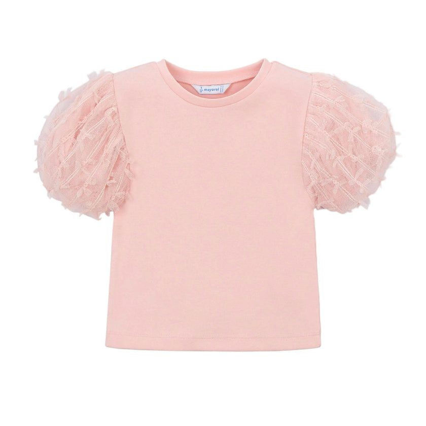 Pink Baby Top With Puff Sleeves