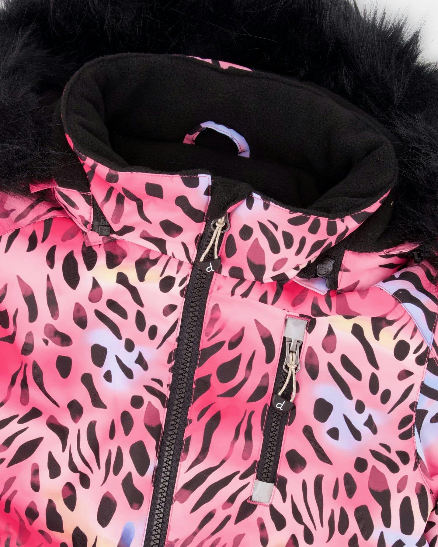 One-Piece Play Snowsuit Multicolor Leopard And Zebra