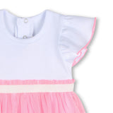 White & Pink Floral Baby Dress