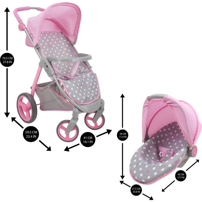 Cotton Candy Pink: Doll Travel System Doll Accessory - Pink