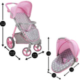 Cotton Candy Pink: Doll Travel System Doll Accessory - Pink