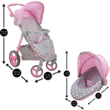 Cotton Candy Pink: Doll Travel System Doll Accessory - Pink