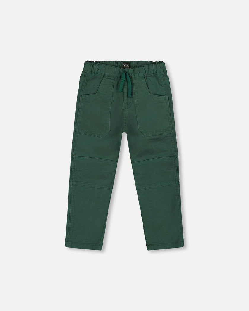 Twill Jogger Pants with Patch Pockets