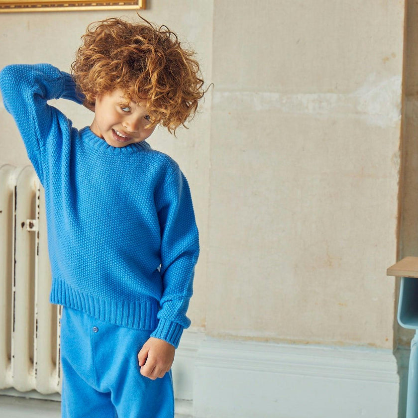 Moss Stitch Jumper | cashmere/merino
