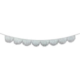 Silver Iridescent Tinsel Scallop Garland