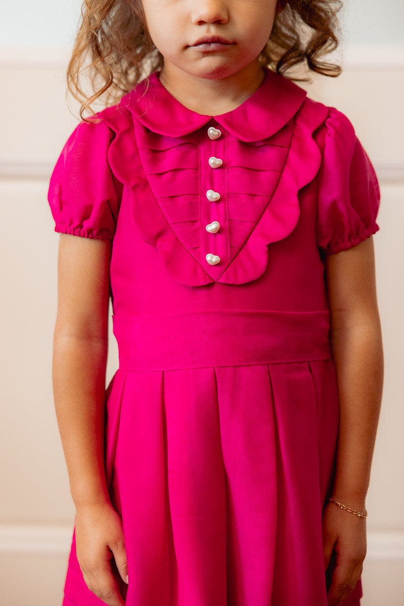Mini Cassian Dress in Hot Pink