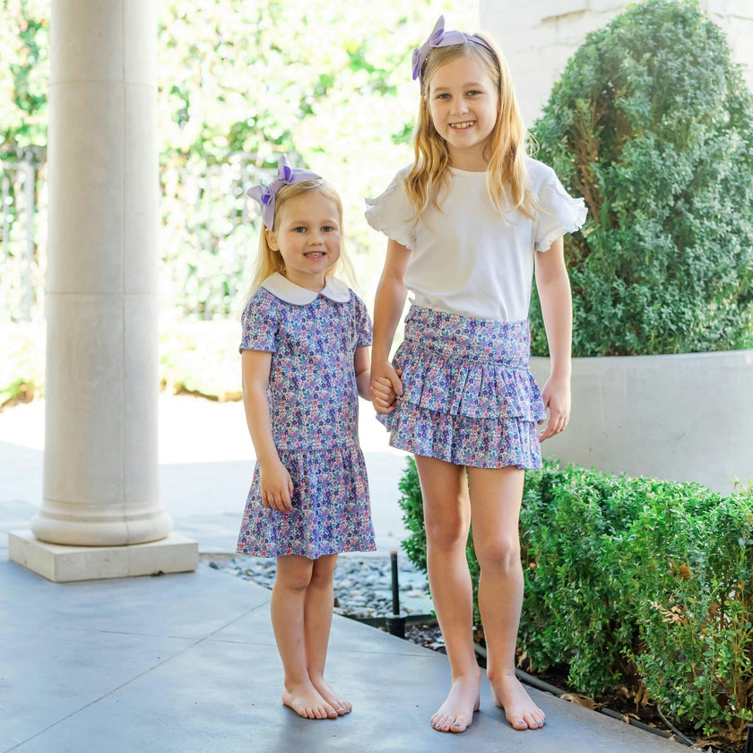 Libby Girls' Dress Blackberry Floral