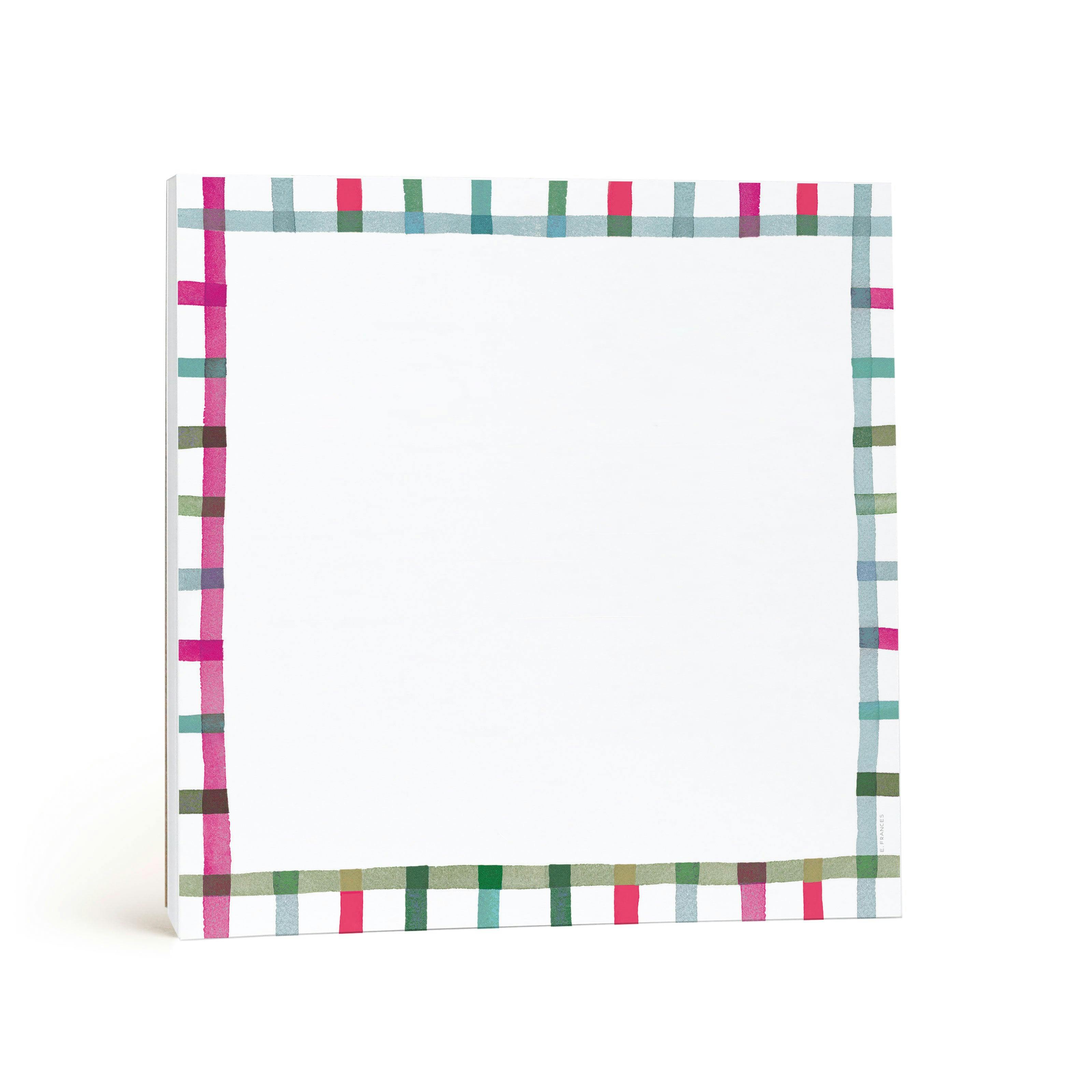Happy Plaid Chunky Notepad