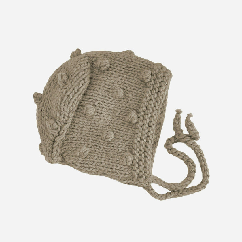 Popcorn Bonnet - Flax
