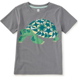 Mosaic Turtle Graphic Tee, Grey