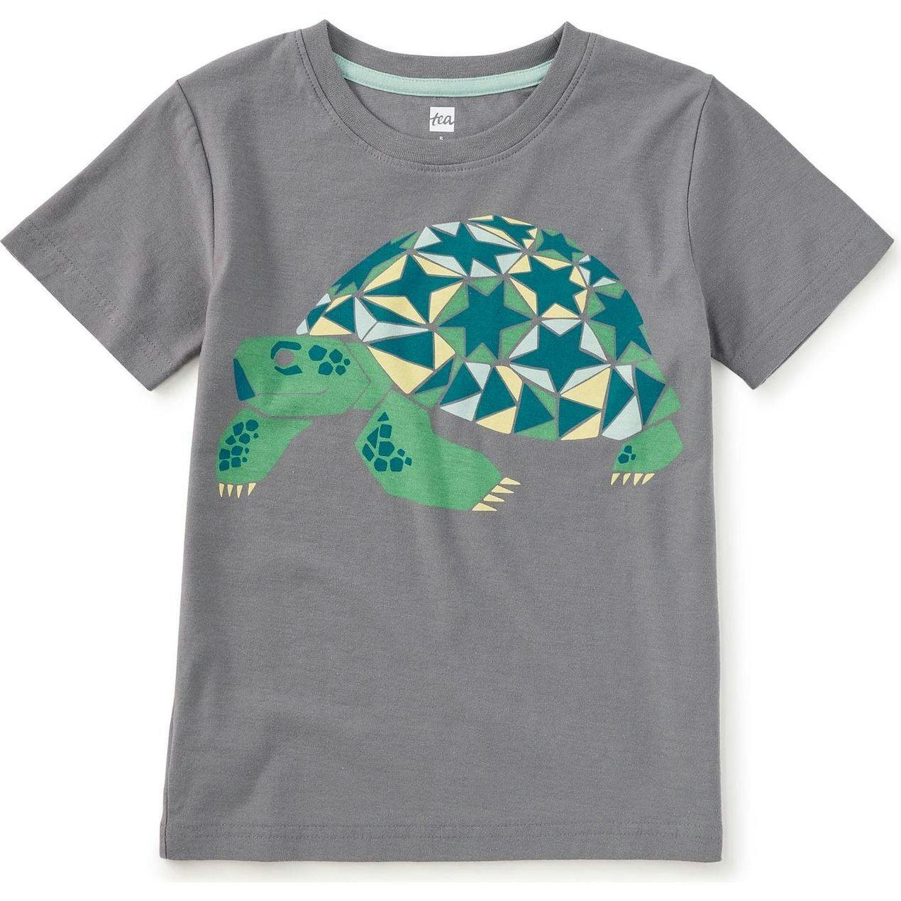Mosaic Turtle Graphic Tee, Grey