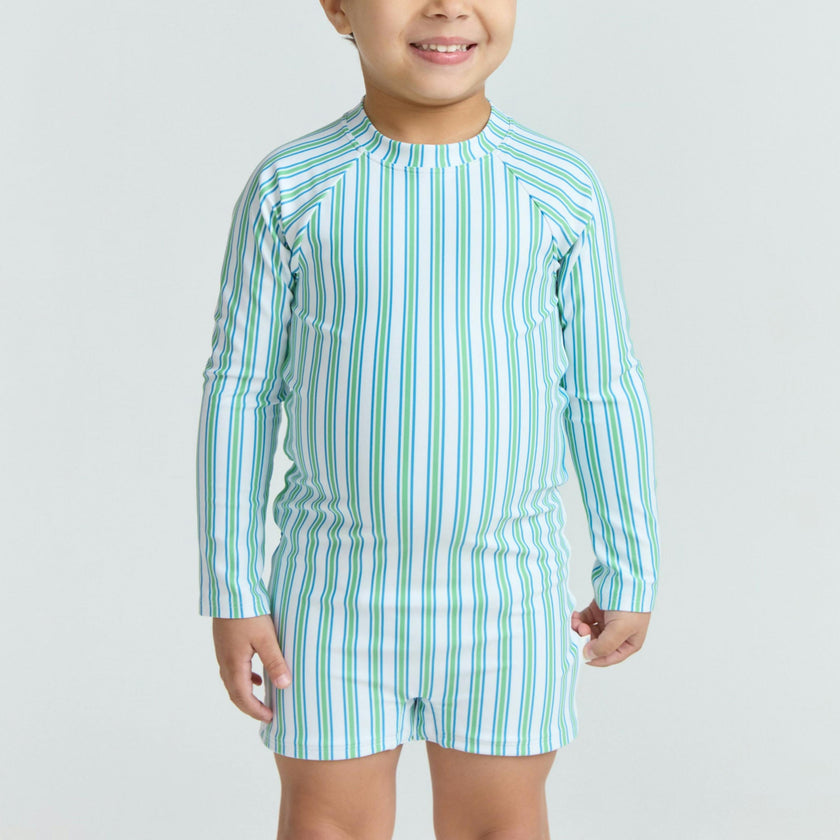 unisex tamarin stripe rashguard one piece