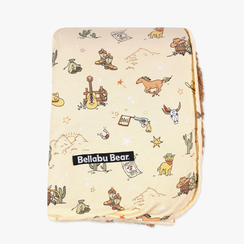 Cowboy Bamboo Sherpa Blanket
