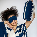 Xoxo Reversible Stripes Blanket Travel Set