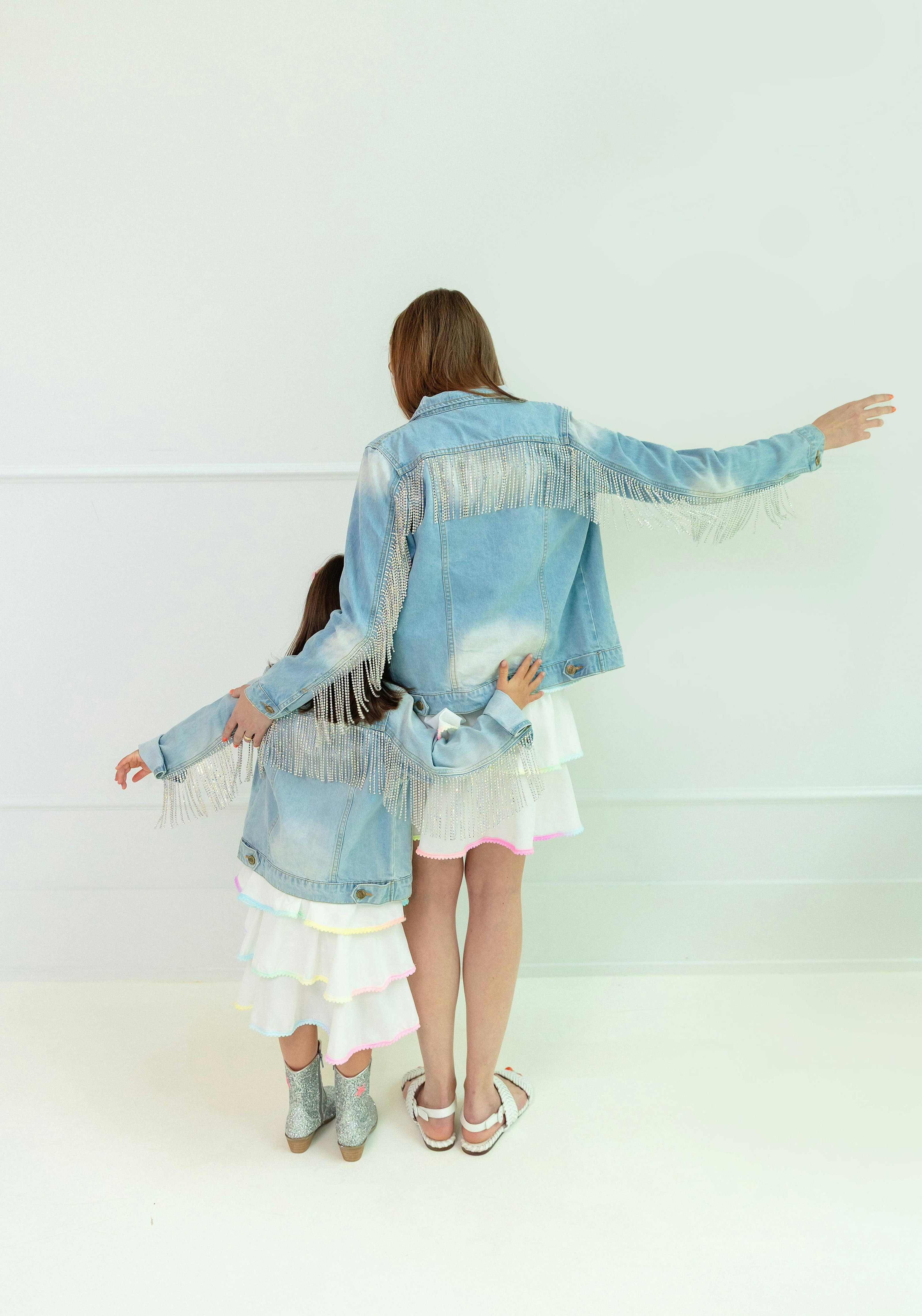 Crystal Tassel Denim Jacket