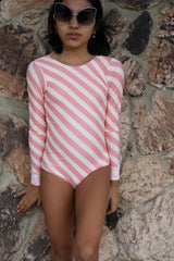 Soleil Stripe One Piece Long Sleeve