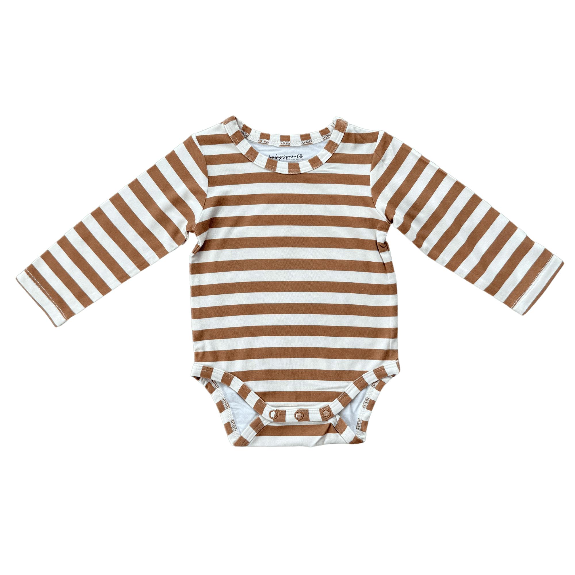 Baby Boy Long Sleeve Bodysuit in Lil Bro in Sage