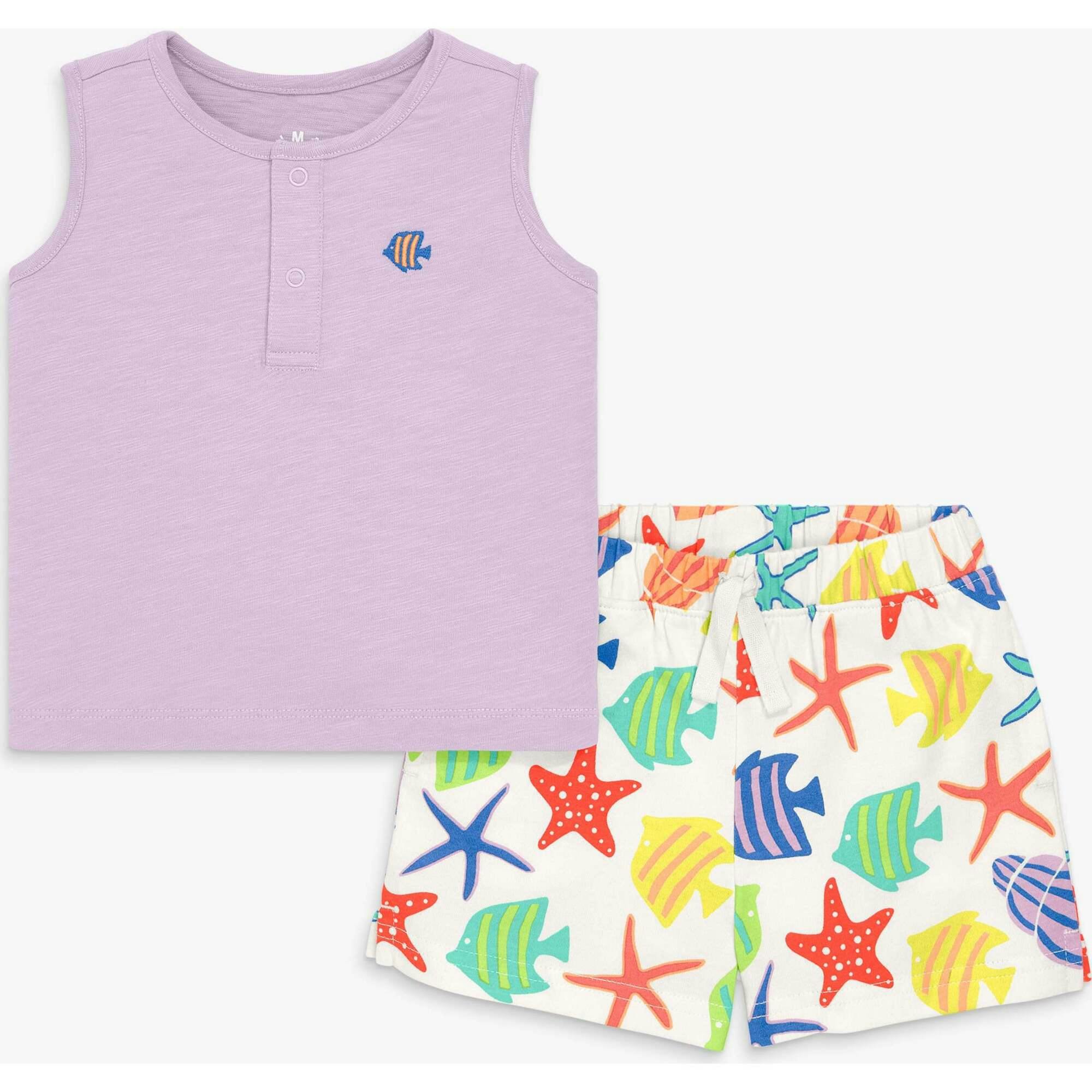 Baby tank & shorts set in under the sea
