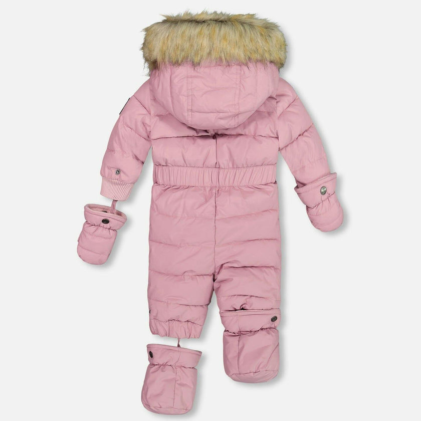 One Piece Baby Snowsuit Orchid