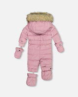 One Piece Baby Snowsuit Orchid