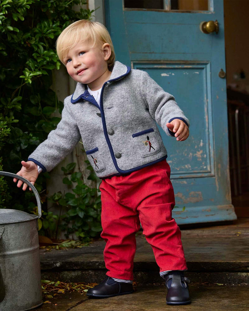 Baby Rafferty Cord Pants in Red