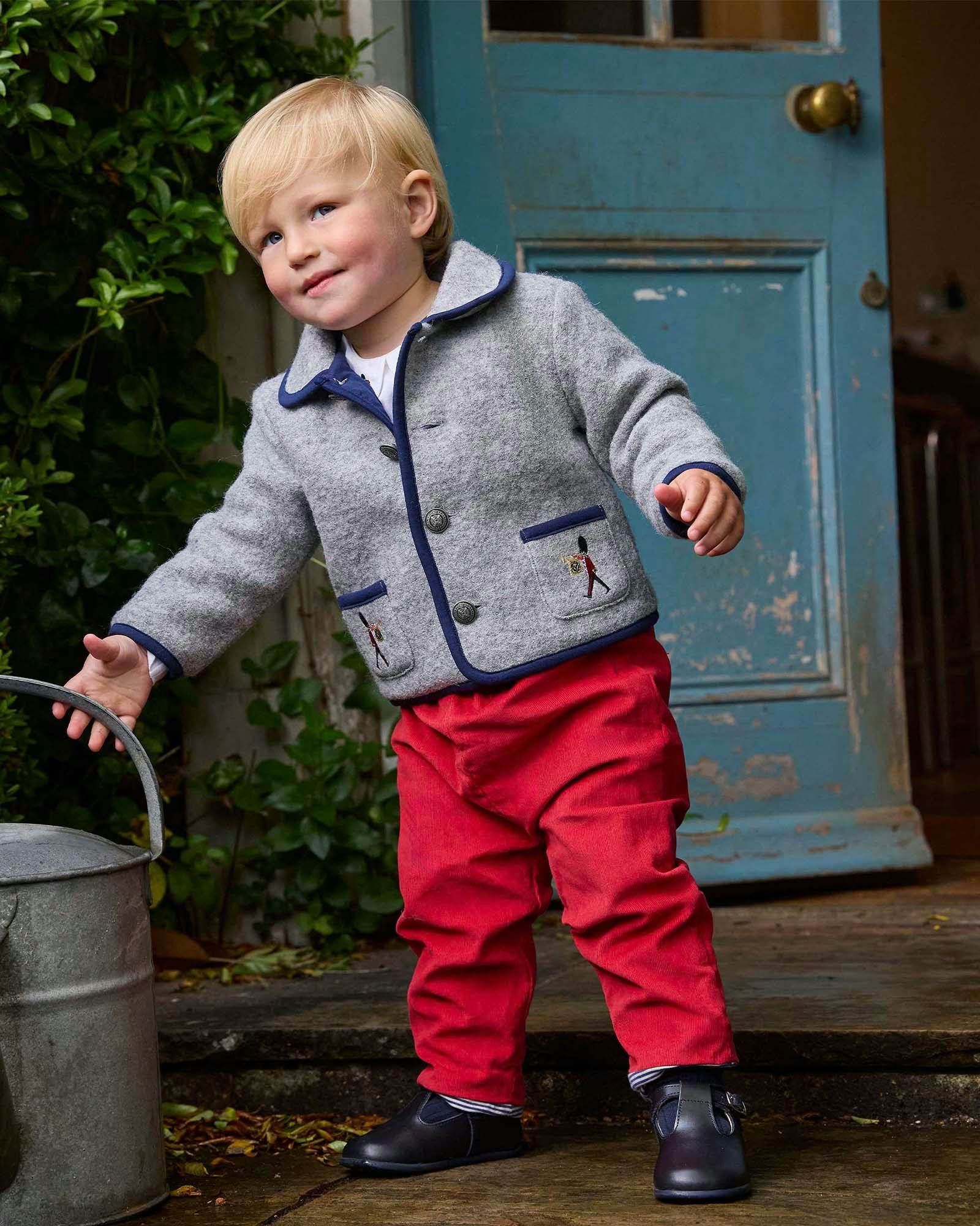 Baby Rafferty Cord Pants in Red