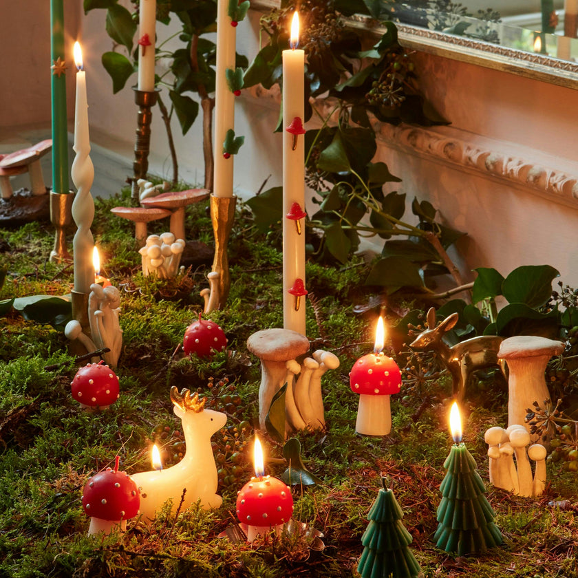 Mini Mushroom Candles