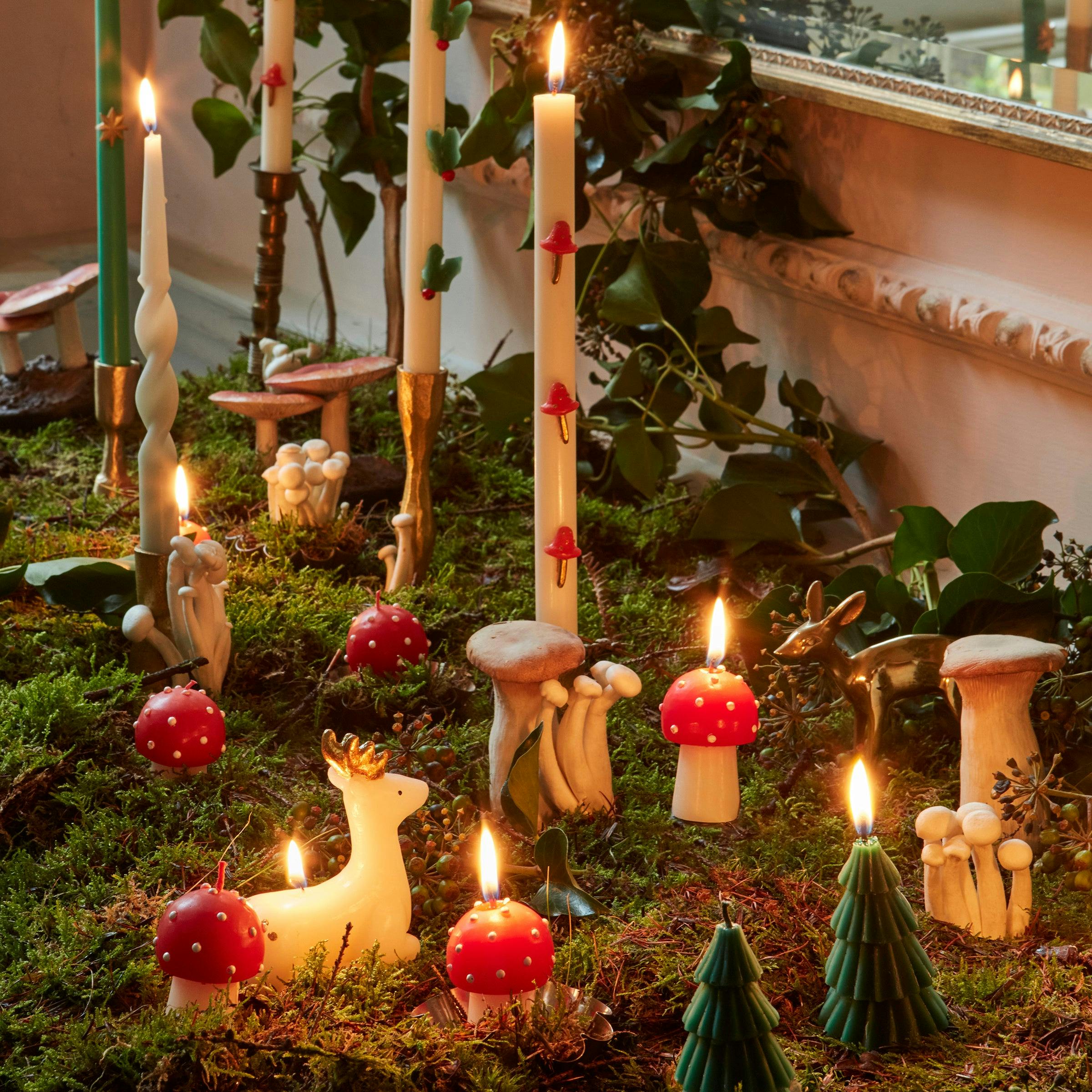 Mini Mushroom Candles
