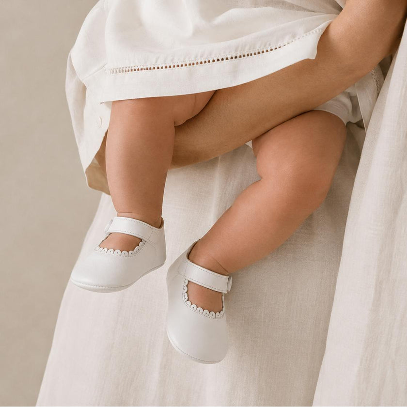 Baby Mary Jane | White Leather