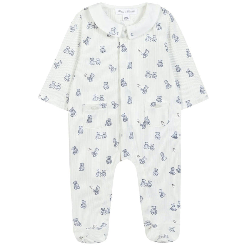 TARTINE ET CHOCOLAT Teddy Pajamas - Nacre