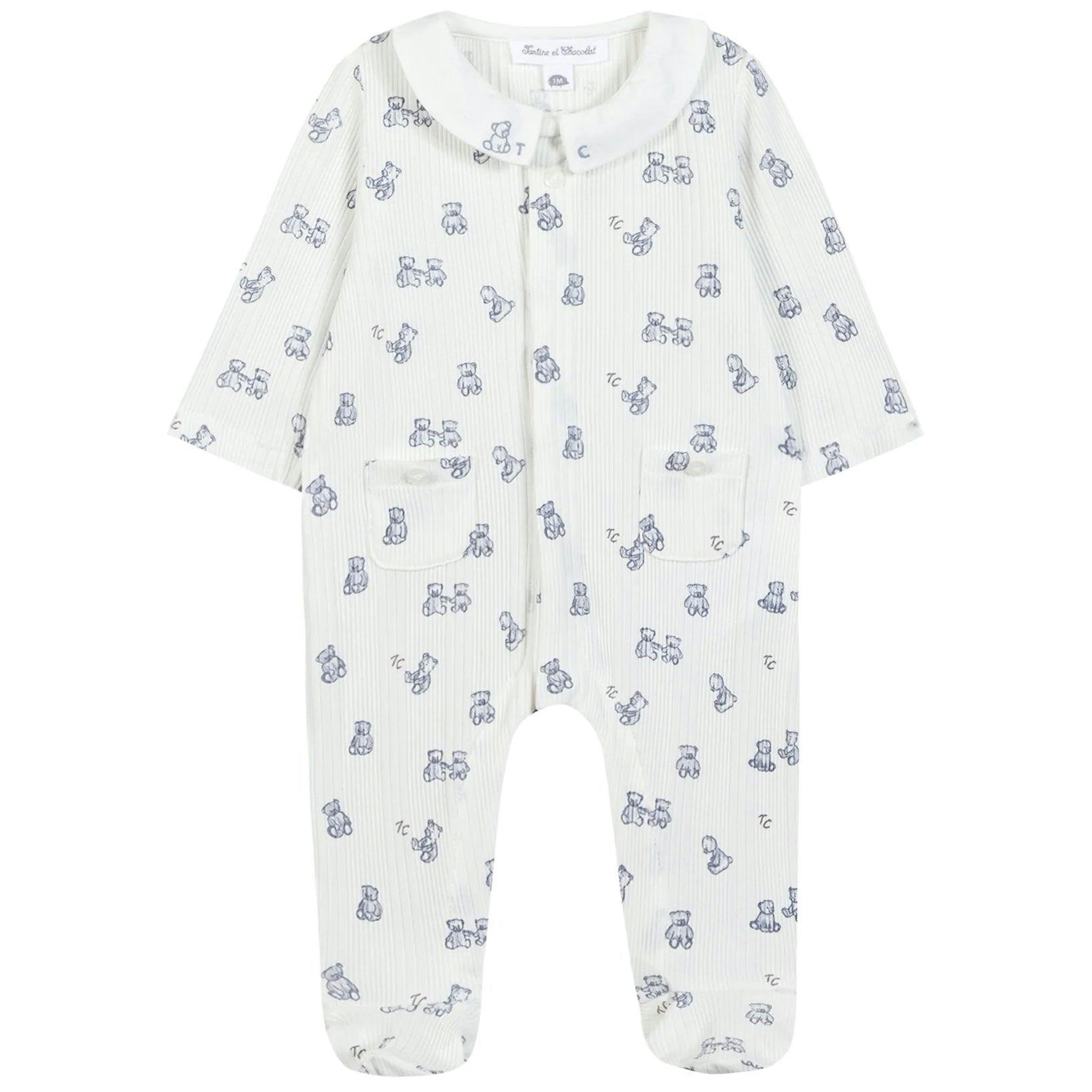 TARTINE ET CHOCOLAT Teddy Pajamas - Nacre