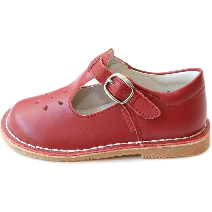 Joy Classic Red Leather T-Strap Mary Jane