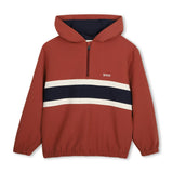 Crimson Rust Half-Zip Hoodie